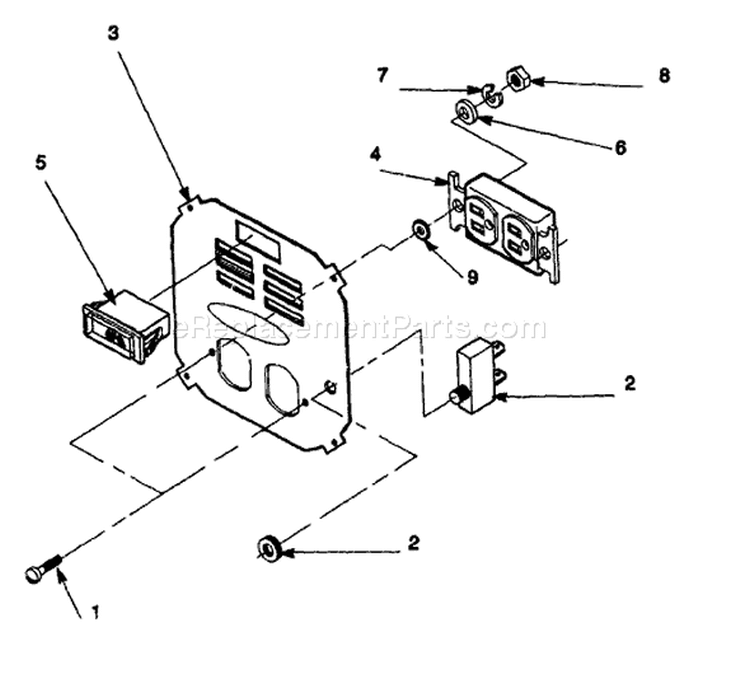 Page A Diagram and Parts List for 9307-0  Briggs and Stratton Generator